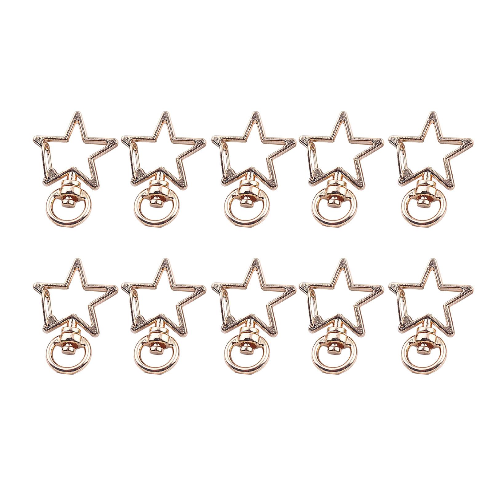 

10 шт. Брелки неправильной формы, практичные карабины, вращающиеся, с застежкой-лобстером, в форме сердца, для поделок своими руками