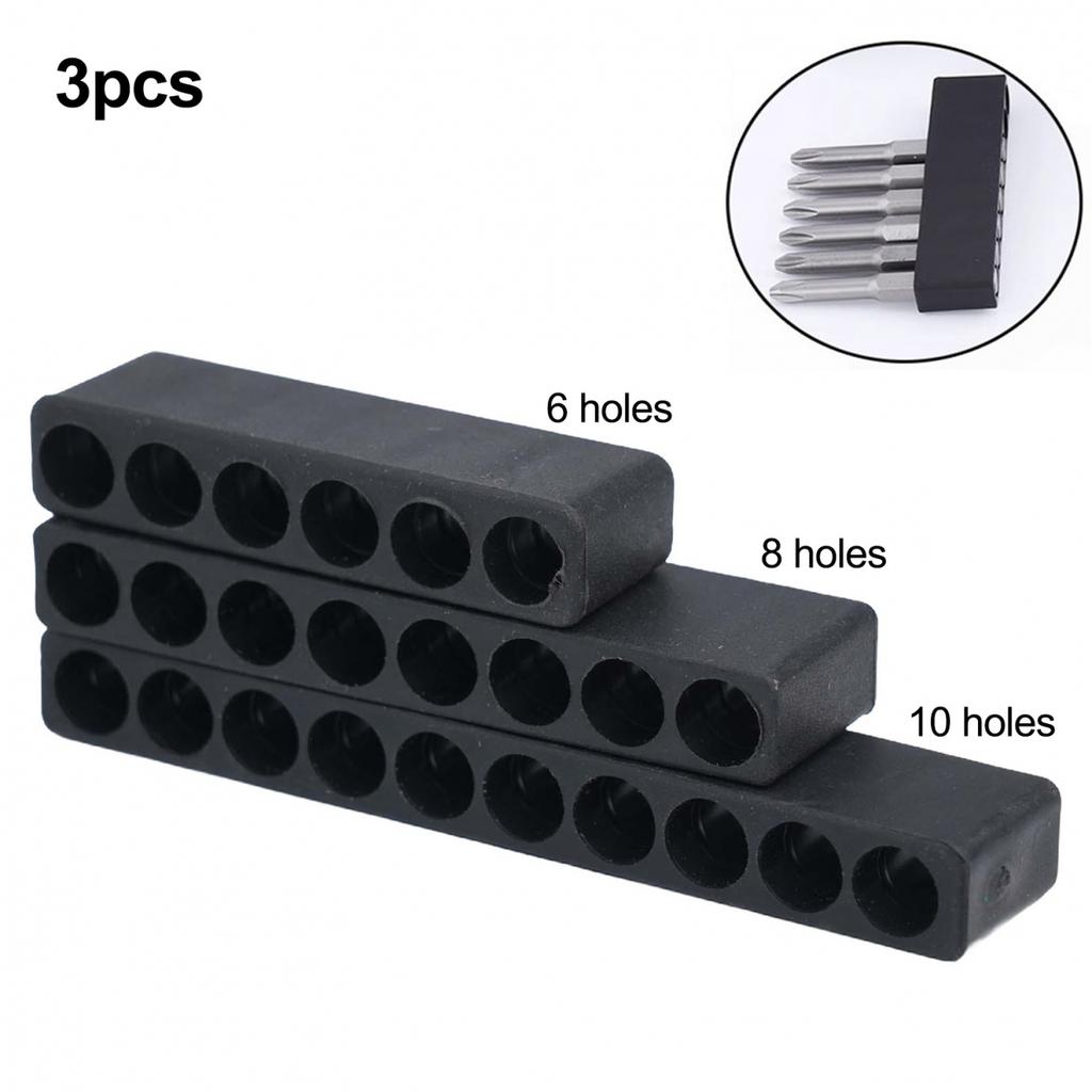 Sturdy Tool Organizer for Hex Shank Screwdriver Bits with 3 Storage Boxes