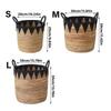 Elegant Woven Cotton Rope Basket Spacious Plant Basket Plant Holder with Handles Perfect for Any Home Setting