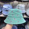 Embroidered Fisherman Hats Women, And Trendy Bucket Hat Vintage Foldable Sunshade New Casual