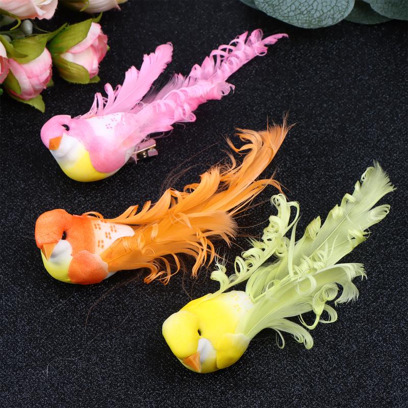 1Pc Random Simulation Swallow Tail Bird Clip Handmade Bird Plant-Decorated Artificial Bird Handicrafts For Ornament