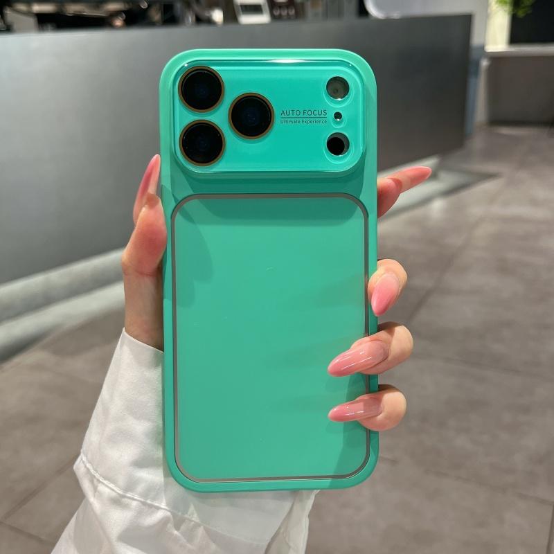 Luxury Shockproof Large Window AG Case for 17 16 15 14 13 Pro Max Crystal Camera Bumper Armor Protective Back Cool Cover