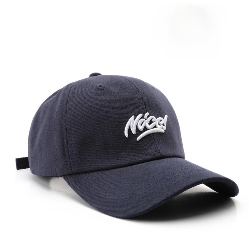 

Корейская версия японской женской бейсбольной кепки с вышитыми буквами для весны и осени, для мужчин, для путешествий, спорта, солнцезащитного козырька темно-синий