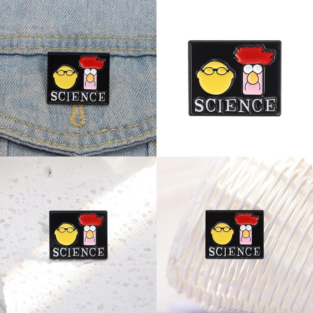 Einzigartige Kreative Wissenschaft Cartoon Charakter Brosche Anstecknadel für Stilvolle Rucksackdekoration
