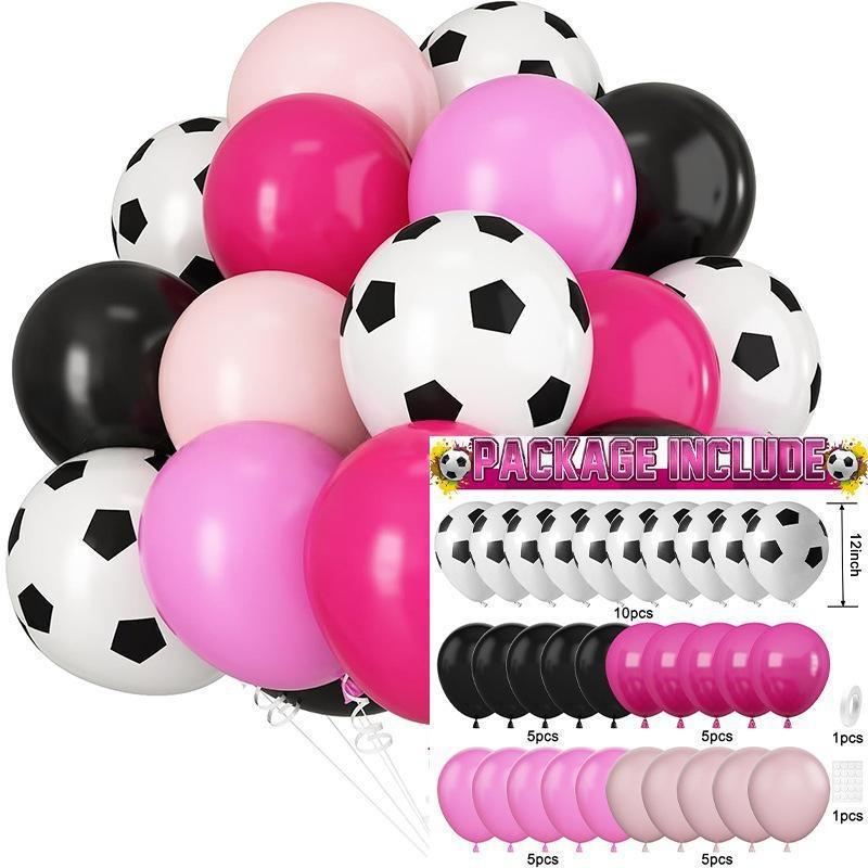 30pcs World Cup Themed Football Party Balloons - Perfect for Birthdays & Celebrations