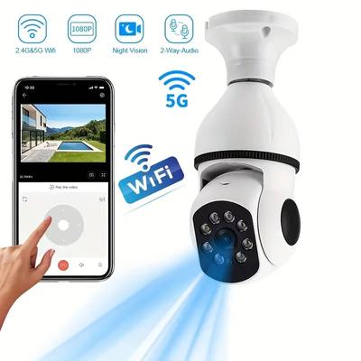 1080P Smart Wifi Kamera Vnútorná 2.4G&5G Wifi Bezdrôtová IP PTZ Dohľadová Kamera, 360° Otáčanie Automatické Sledovanie Nočné Videnie Obojsmerný Hovor CCTV IR Kamera