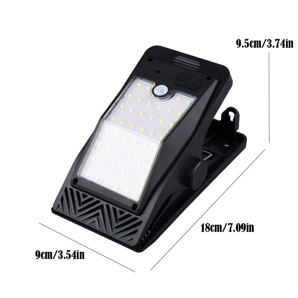 Durable Waterproof Solar Clip Light High Power 3 Modes Motion Sensor Lamp Wall Lighting Garden