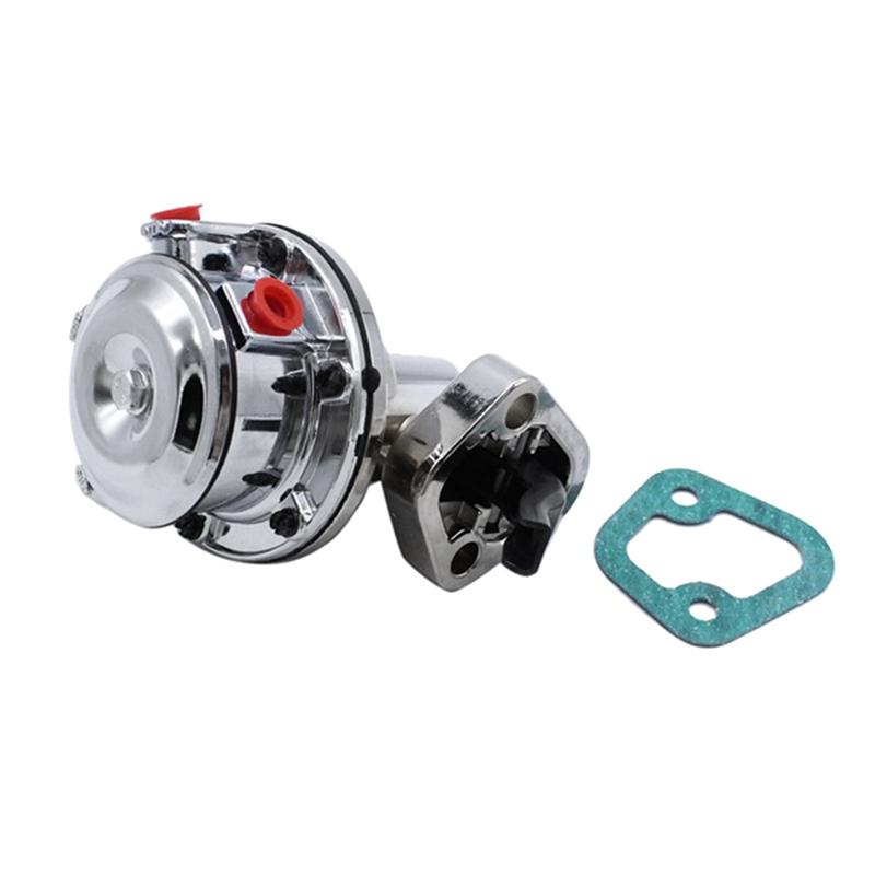 AB61-For Chevy Small Block V8 Mechanical Fuel Pump - 2 Valve 80 GPH 8 PSI - SBC (262-400) Chrome Car Accessories