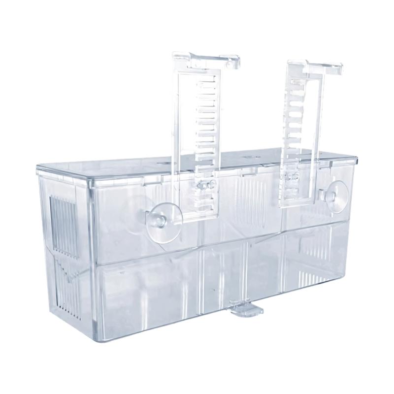Aquariums Breeding Container with Water Flows Hole Highly Transparents Fish Breeding Box Aquariums Isolation Case