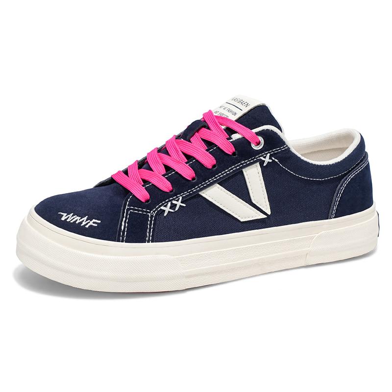 

Fashion Canvas Sneakers Men Fashion Vulcanized Shoes Men Casual Black Men s Shoes Autumn Breathable Breathable Thick-soled Youth Cricket 39 синий