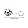 European Styles Football Sturdy Imitation Leather Keychain Souvenir Pendant Decoration for Fan and Collectors Wear