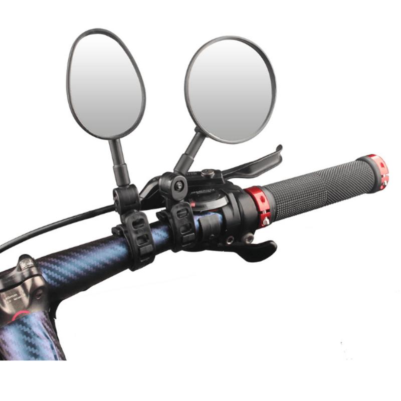 Adjustable 360° Wide-Angle Bicycle Mirror Ergonomic Handlebar Mount, Durable Acrylic Convex Lens for Mountain & Road Bikes, Bike Mirror