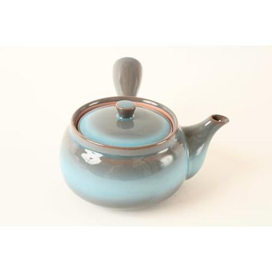 Mino Ware Teapot Light Blue Brown Gradient Strainer 320ml Made Japan SYK010