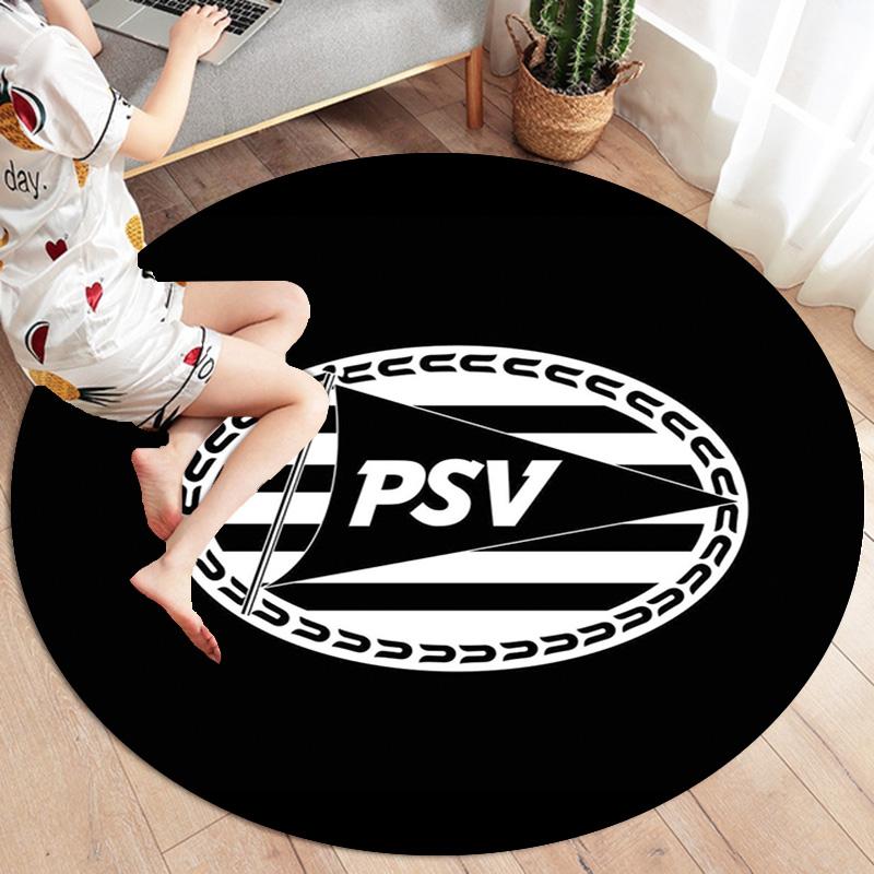 Philips Sport Vereniging Round Area Rug,Carpet Rug for Living Room Bedroom Sofa Playroom Decor,Non-slip Floor Mat