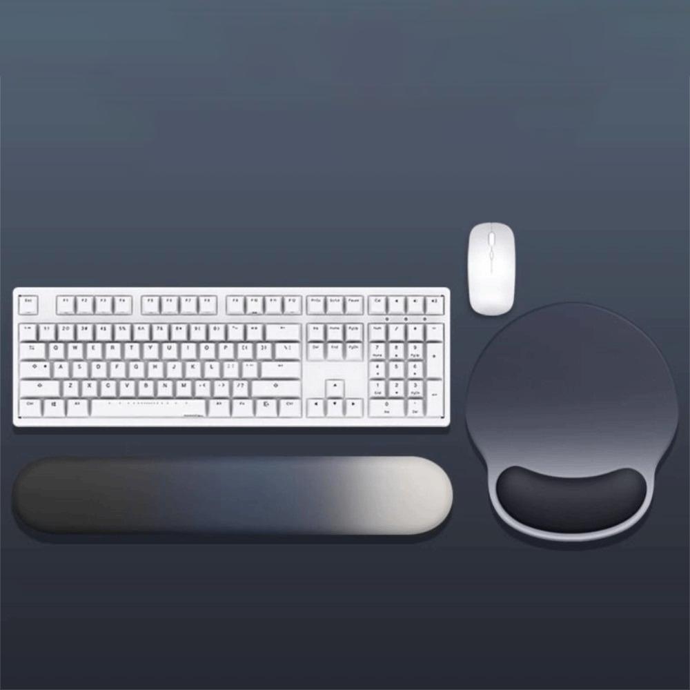 Rubber Mouse Pad Set Gradient Design Wrist Rest Mouse Pad Gaming Accessories