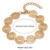 Personalized Geometric Round Bracelet Exaggerated Hollow Metal Style Jewelry Women