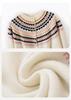 Ethnic Jacquard Round Neck Knit Cardigan - Women's Casual Sweater Top (2025)