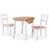 Day and Night - Day and Night MDF and Rubber Wood Dining Set 3 Pieces White