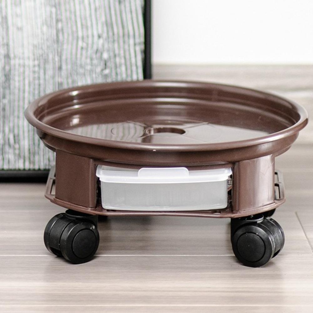 360-degree Rolling Movable Flower Pot Tray Round Flower Planter Stand Flower Pot Mover  Indoor Use