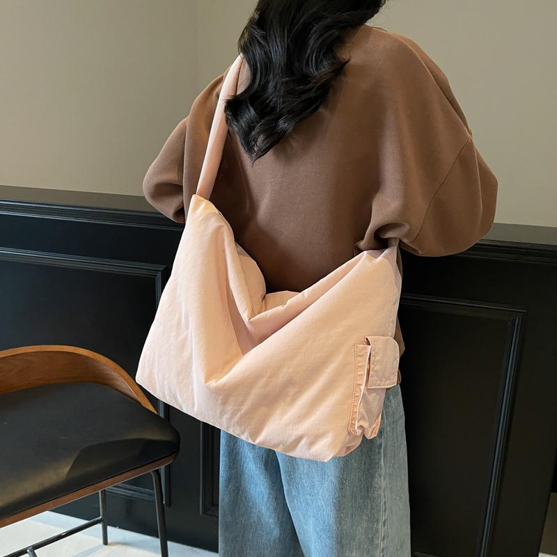 Velká nákupní taška Dámská jednobarevná taška přes rameno Crossbody taška