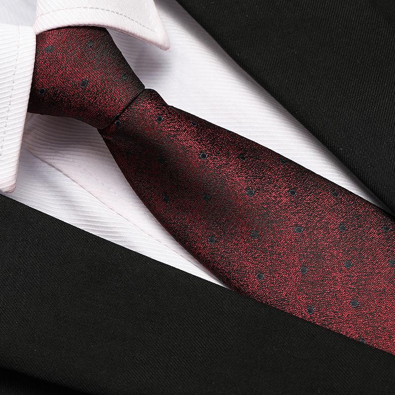 Men'S Formal Wedding Business Tie 8Cm Groom Wedding Banquet Burgundy Tie Hand Zipper Men And Women