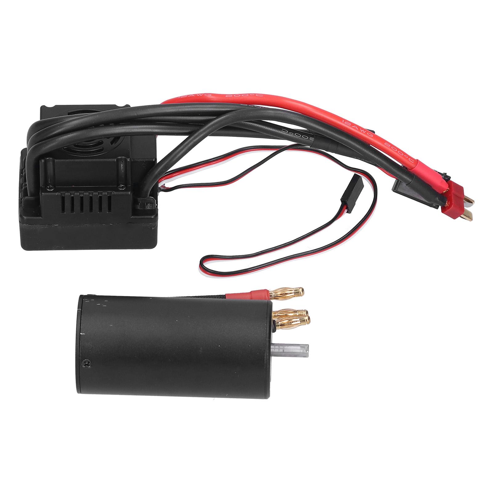

3670 2150KV Brushless Motor and 120A ESC with T Plug Set Replacement for 18 RC Car