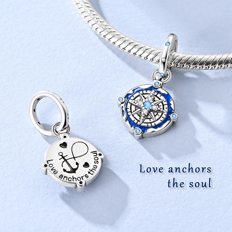 Copper Purple Rose Perfume Beads Heart Bow Ribbon Pendants Fit Original Bracelet Diy For Jewelry Gift Making