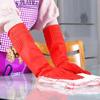 Velvet Lining Rubber Cleaning Gloves 30/38/45cm Oil Resistant Mitts  Car Washing