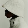 RE RHEE FAUX SHEARLING BELL HAT COCONUT MILK