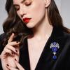 Fashion Luxury Rhinestone Crystal Waterdrop Brooch For Women Clothing Coat Jewelry Accessries Gifts