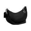 Coach Mira 24 Solid Color Logo Pendant Zipper Closure Glove Tanned Leather Half Moon Handheld Crossbody Shoulder Bag Medium Women Handbags CM583-LHBLK