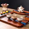 Wooden Tea Tray High-grade Epoxy Resin Retro Tea Table Household Small Dry Bubble Tray Tray Snack Snack Tray