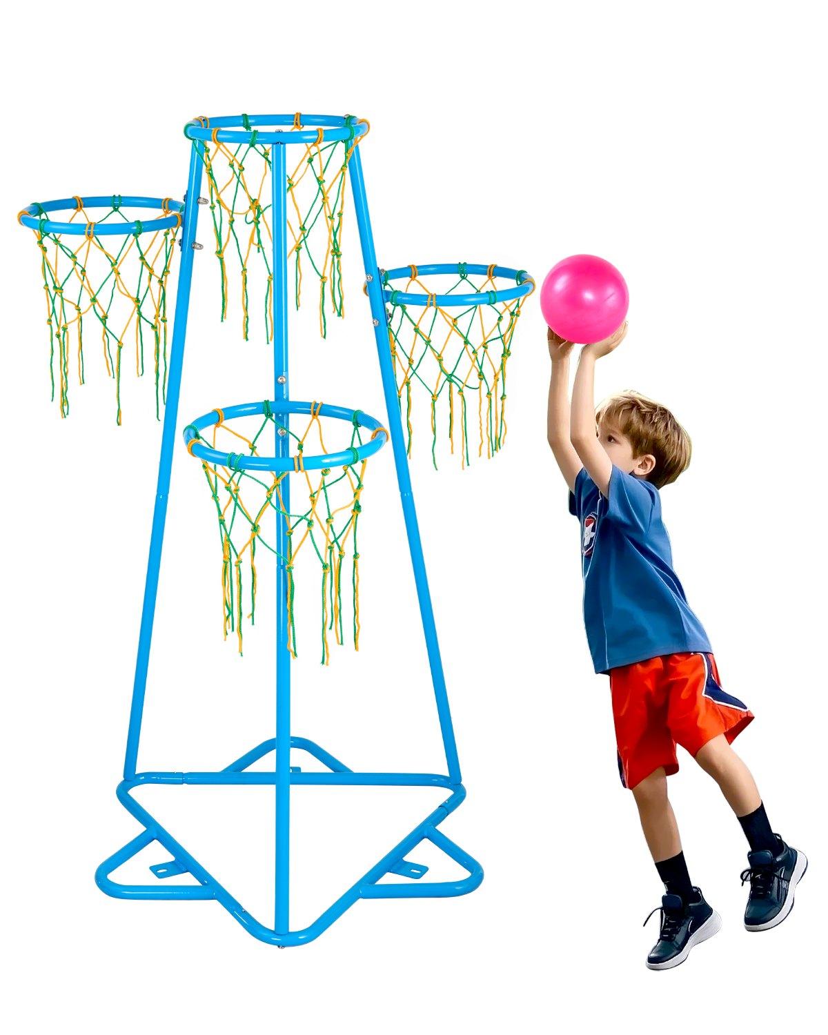 VEVOR Kids Basketball Hoop, 4-Hoop Child