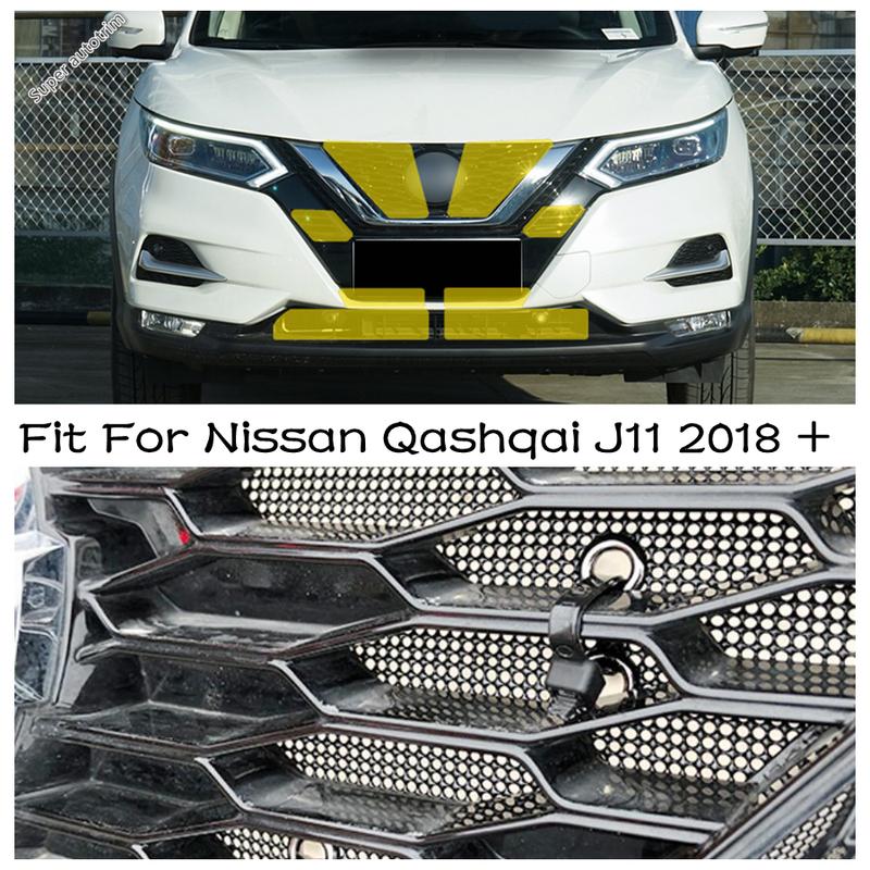 ect Screening Mesh Front Grille ert Net Decoration Covers Fit For Nissan Qashqai J11 2018 Exterior Refit Parts
