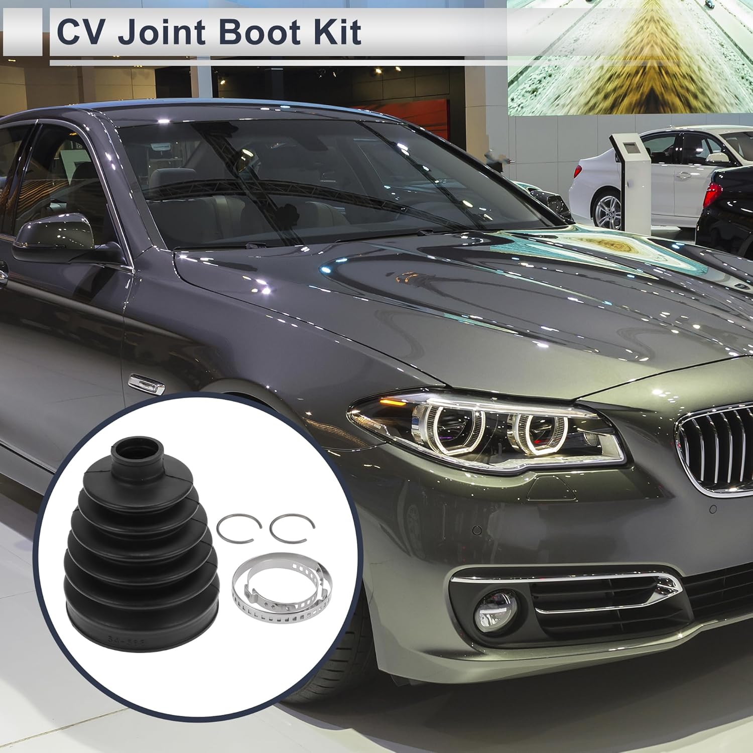 

Outer CV Joint Boot Kit for BMW 528i 11-16 for BMW 528i XDrive 12-16 Strong Durable Constant Velocity Joint Boot No.31607606091 W/Clamps Rubber 1 Set