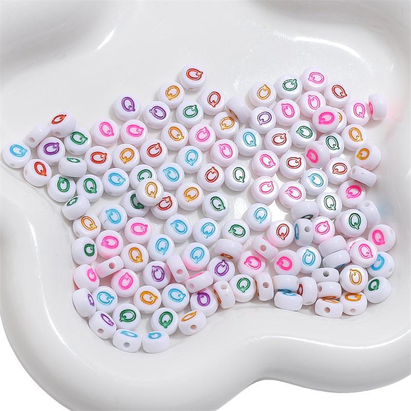 4x7mm Acrylic English Letter Beads for DIY Kids' Educational Jewelry, Bracelets, and Necklaces.
