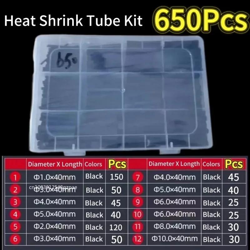 Insulation Sleeving Heat Shrink Tube Thermoresistant tube Kit Polyolefin Heat Shrink Tubing Wire cable Waterproof Shrink 2:1