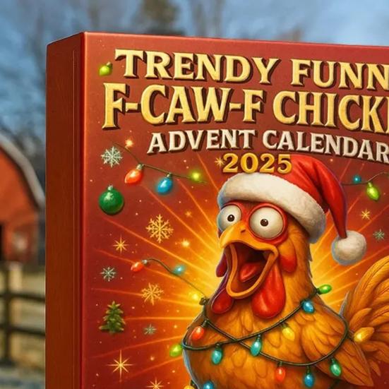 F-Caw-F Chicken Advent Calendars 2025 24 Days Chicken Ornaments Christmas Countdown Calendar Novelty Chick Animal Figures Set