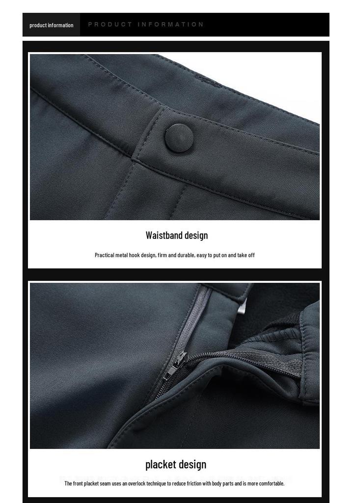 2033 Men's Winter Outdoor Ski Pants: Plus Velvet, Warm, Windproof, Waterproof, Wear-Resistant, With Belt.