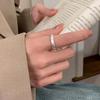 925 Sterling Silver Women's Pinky Ring - Niche Design, High-End Light Luxury, Adjustable Open Band