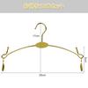Set of 10 Stainless Steel Underwear Hangers with Clips, Non-Slip, Shape-Retaining, Gold, for Laundry, Pants, and Adults, Children, and Babies, Durable