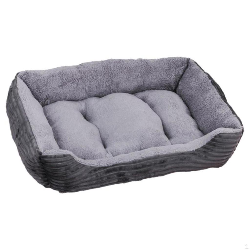 Dog Bed Mat, Warm Plush Crate Pad, Small & Cat, All Seasons Comfort Yellow 60x45cm