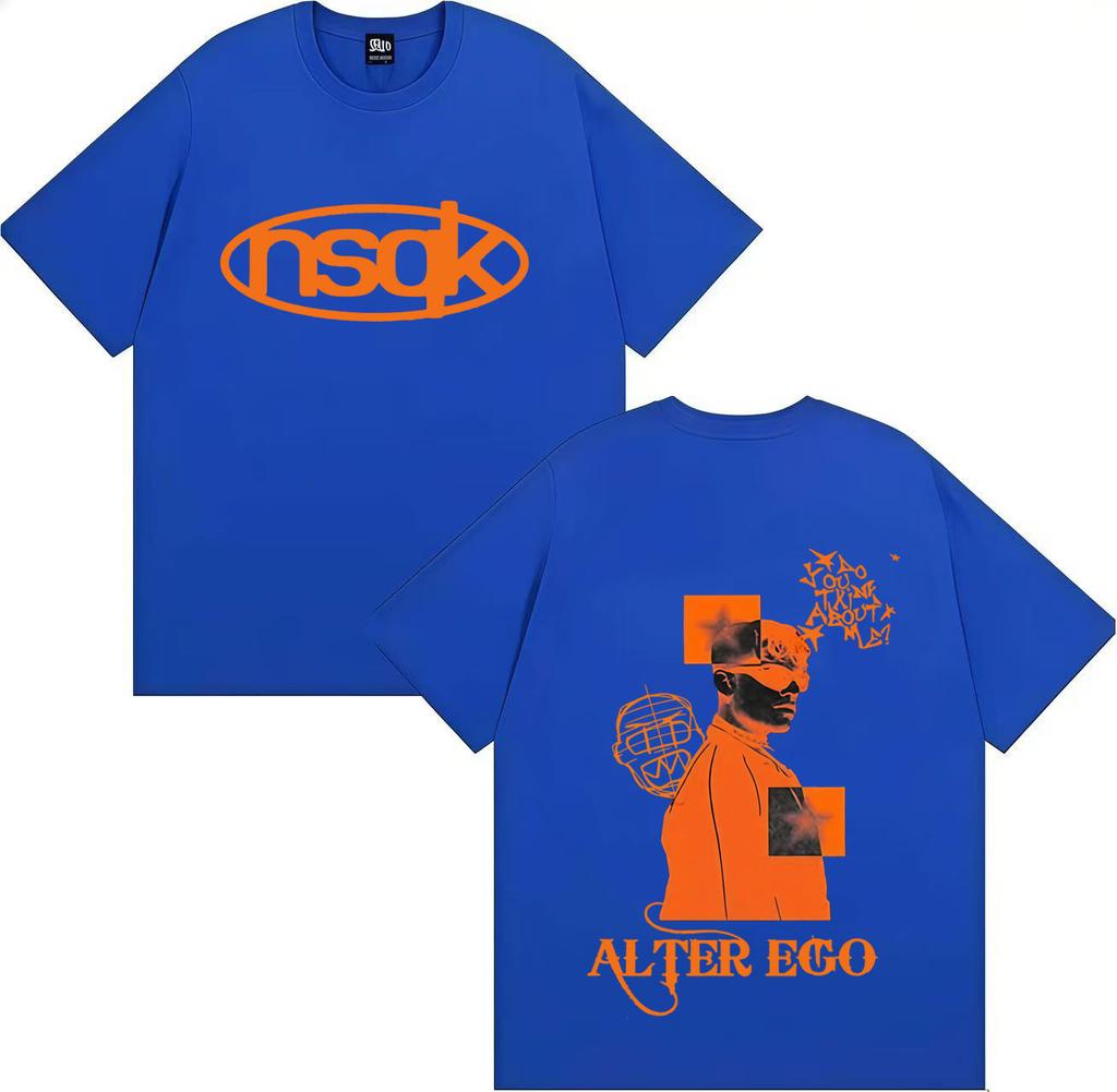Rapper NSQK ALTER EGO Album Tour Graphic Y2K Gothic Tee Shirt Mens Women Cozy Aesthetic Streetwear Loose Short Sleeve Tshirts
