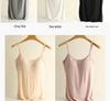 Women's Modal Spaghetti Strap Tank Top with Built-in Bra Pads - Plus Size Sports Bra Underwear