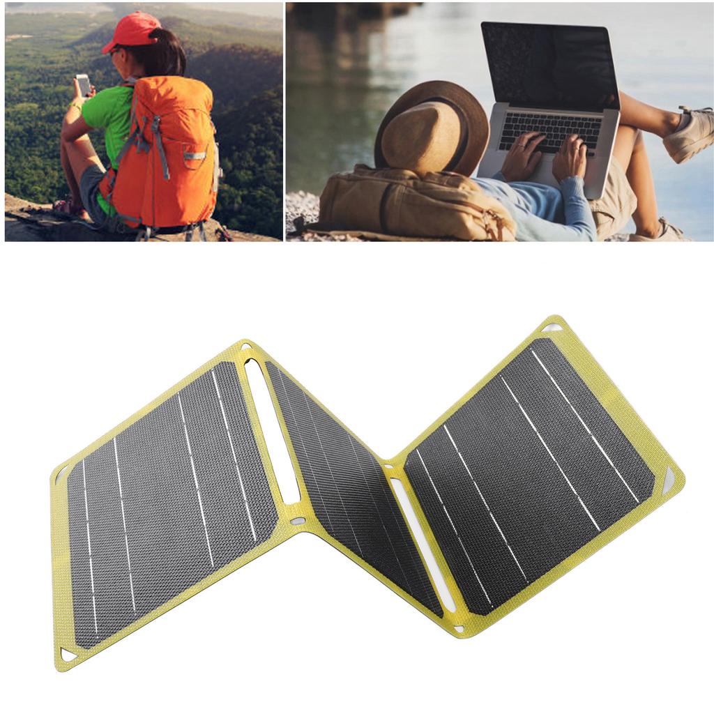 Solar Panel 21W 5v 9v 12v Output Dual USB Portable Waterproof Monocrystalline Silicon Solar Panel for Camping Traveling Fishing