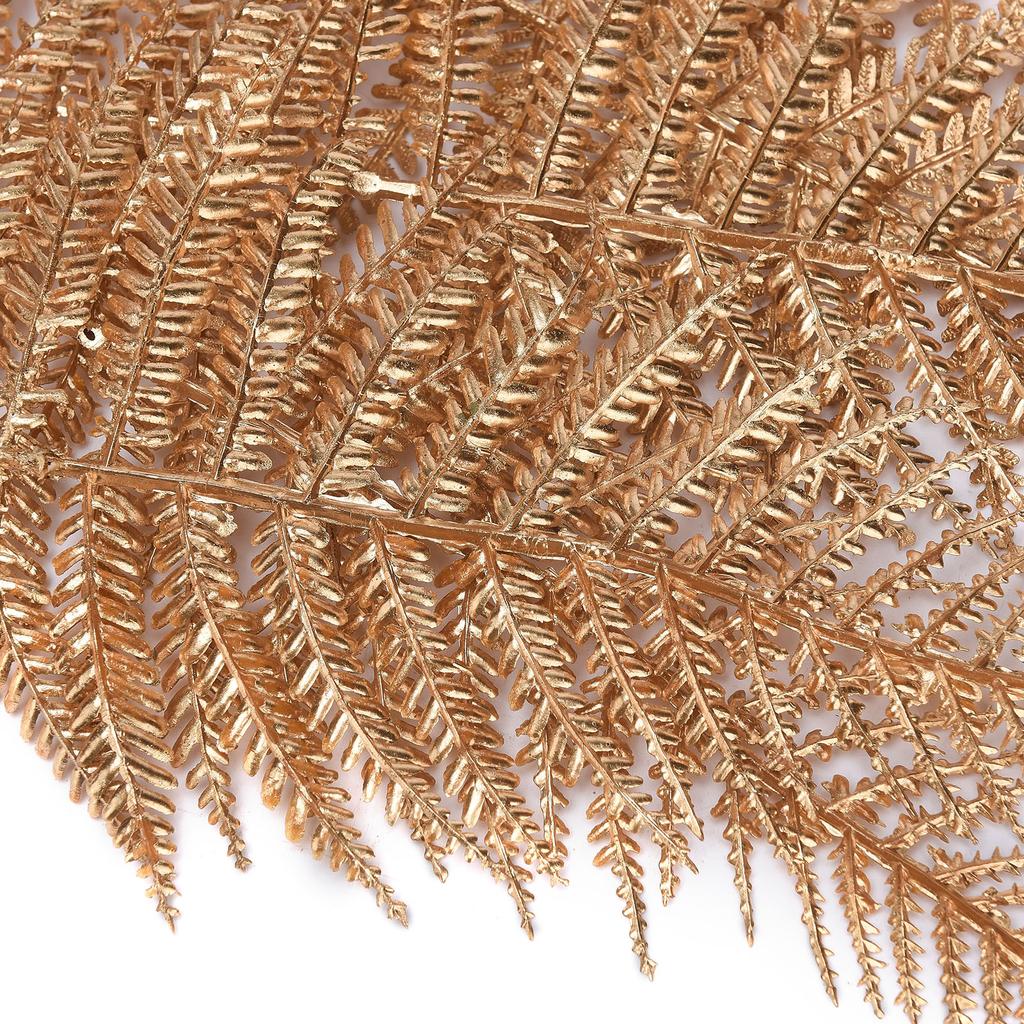 Xmas Leaf Pick Golden Plastic Xmas Flower Leaf Spray Stem for Garden Dining Room Bedroom Meeting Room