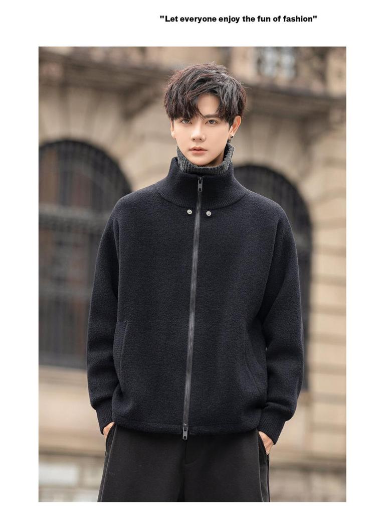 Trendy Brand 2025 Men's Stand Collar Patchwork Down Jacket, Winter Korean Style, White Duck Down, Thickened.