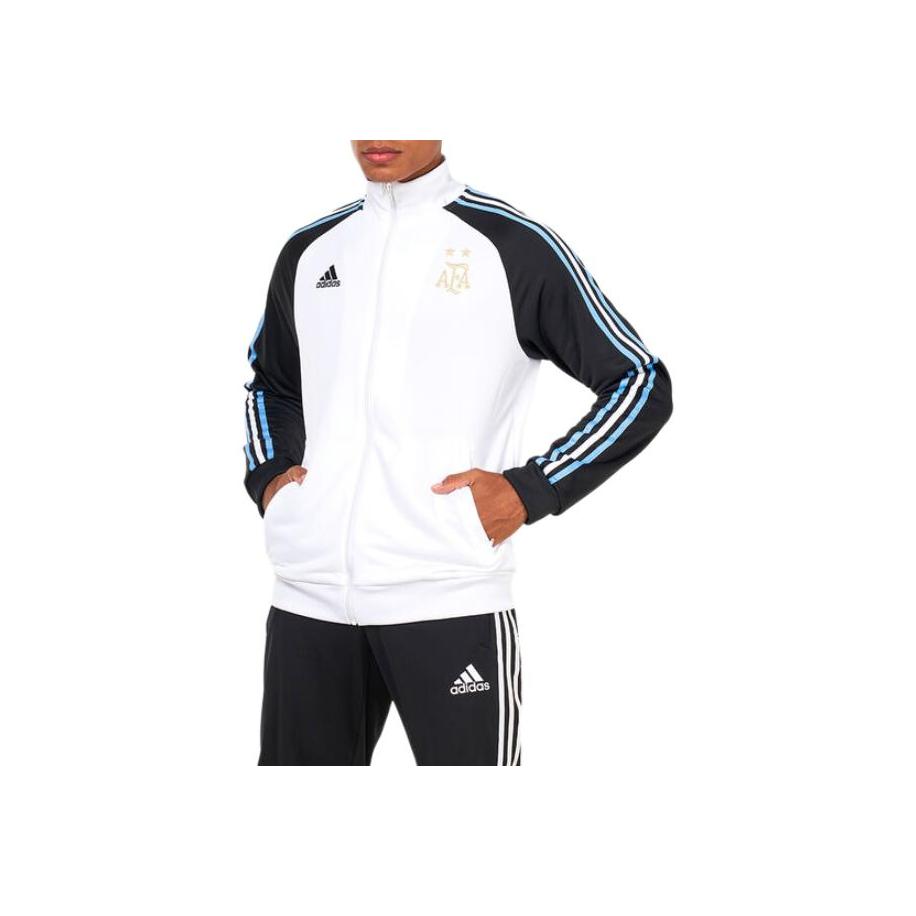 Adidas Argentina Tým Fotbalová Tepláková Bunda Pánská Svrchní Oblečení Bílá HF3955