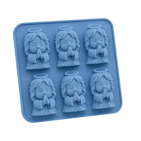 yangyizhi Angel Shape Ice Tray, Soft Silicone Mold, Easy Release 3D for Parties Bars Family Gatherings