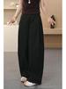 Chic High-Waist Pleated Wide-Leg Pants - Autumn Wrinkle-Resistant Trousers